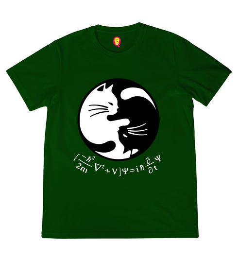 Quirkipedia SCHRODINGERS EQUATION YIN YANG PHYSICS Science, Nerd, Geeky Mens TShirts